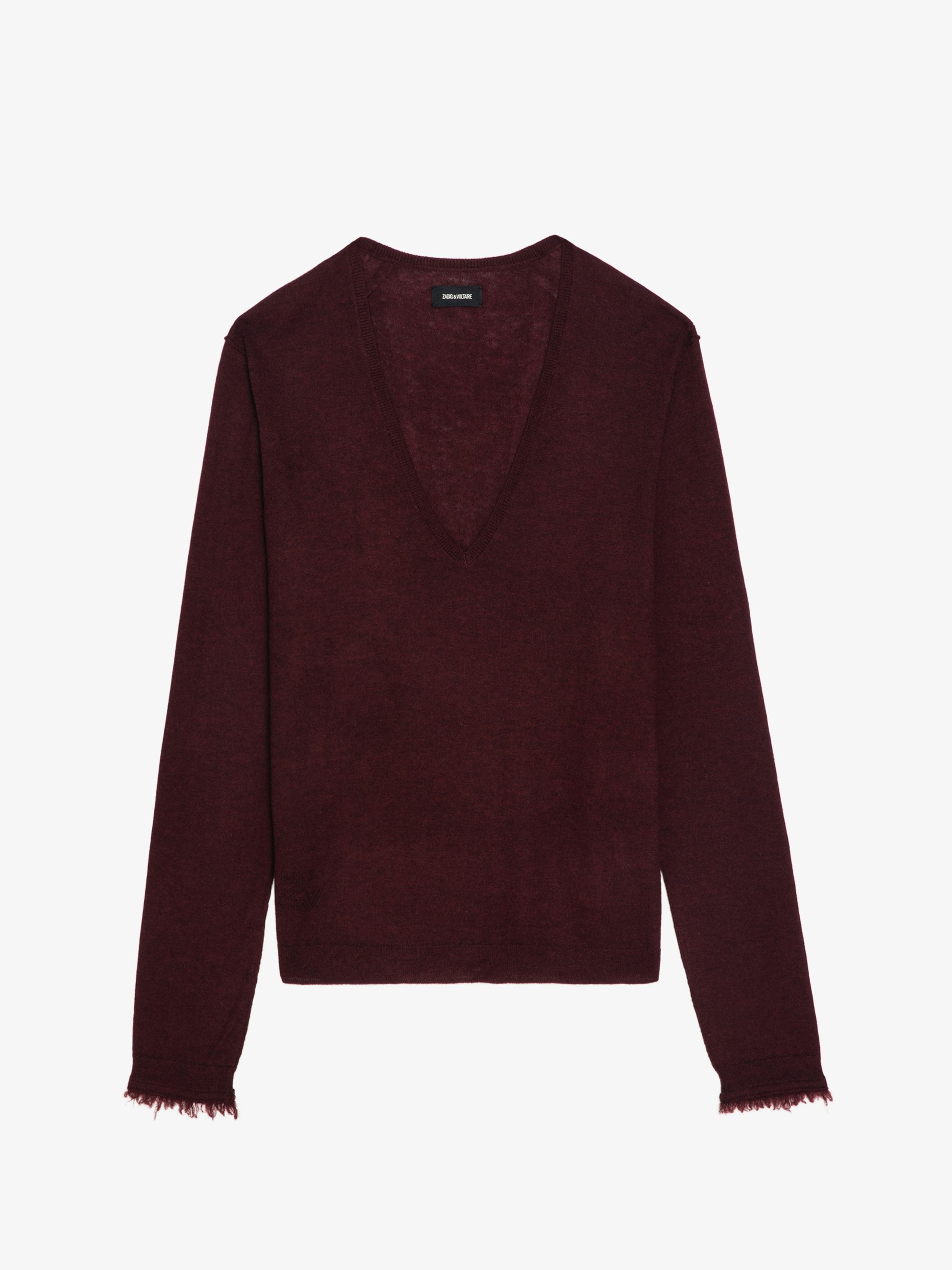 Rivy Jumper 100% Cashmere - Long-sleeved V-neck jumper.